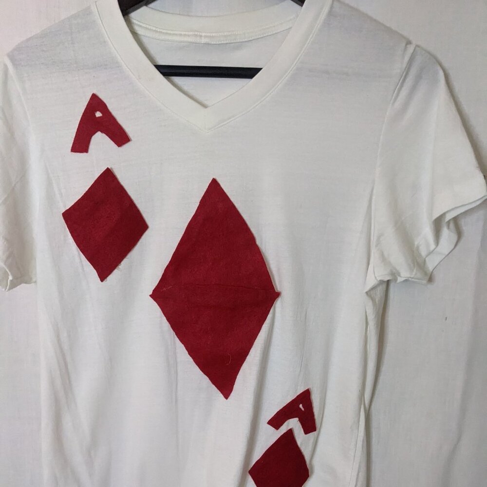 Kids Costume Ace of Diamond White T-Shirt Size 8-10